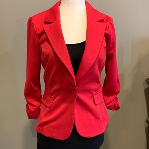 Women’s red blazer